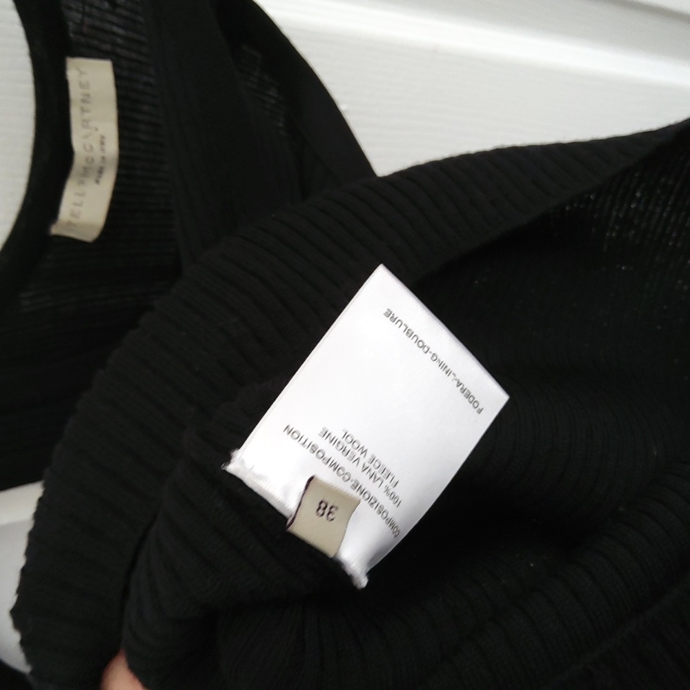 STELLA MCCARTNEY💥Nwot💥Black Ribbed Sleeveless Top - Picture 4 of 5